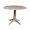 International Concepts Round 42 in Round Dual Drop Leaf Pedestal Table, 30.3 inH, Washed Gray Taupe, 42 W, 42 L, 30.3 in H K09-42DPT-27B - alternate 1